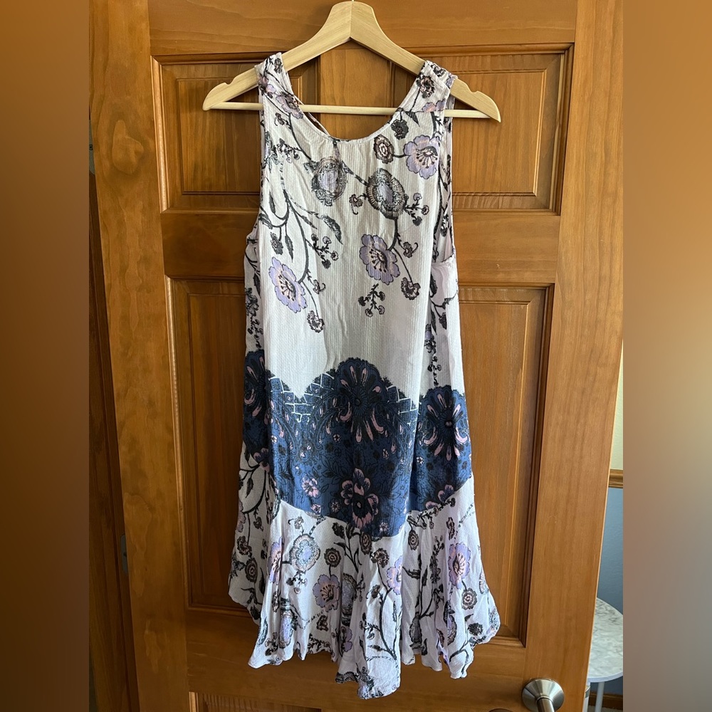 Intimately By Free People Dobby Dot Flouncy Slip Dress Purple Size S